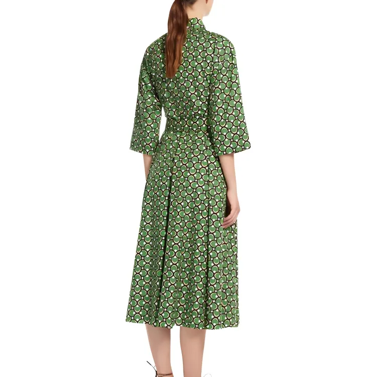 WEEKEND MaxMara Varenna All Over Patterned Dress-7