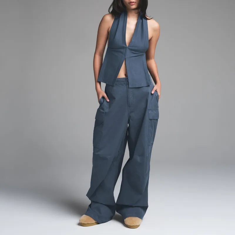 SKIMS SS25 OUTDOOR WOVEN CARGO PANT Cargo Pants Women's INDIGO/Indigo-1