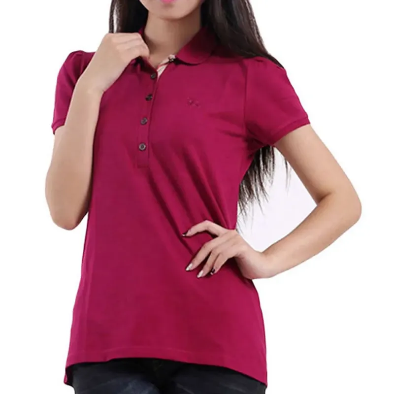 Burberry Polo Shirts Women's Red-2