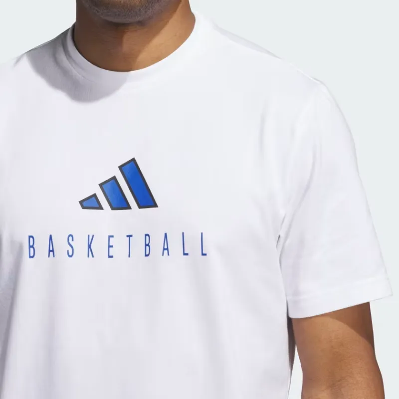 Adidas Free Shipping With AdiClub Worldwide Hoops Logo Performance Graphic Tee-3
