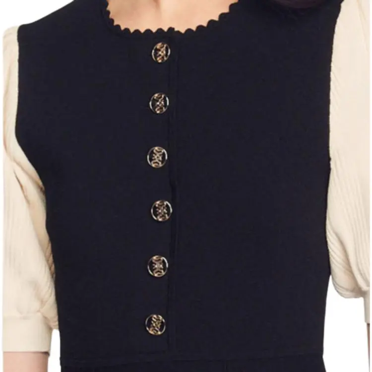 Sandro Short Sleeved Dresses Women's Black-4