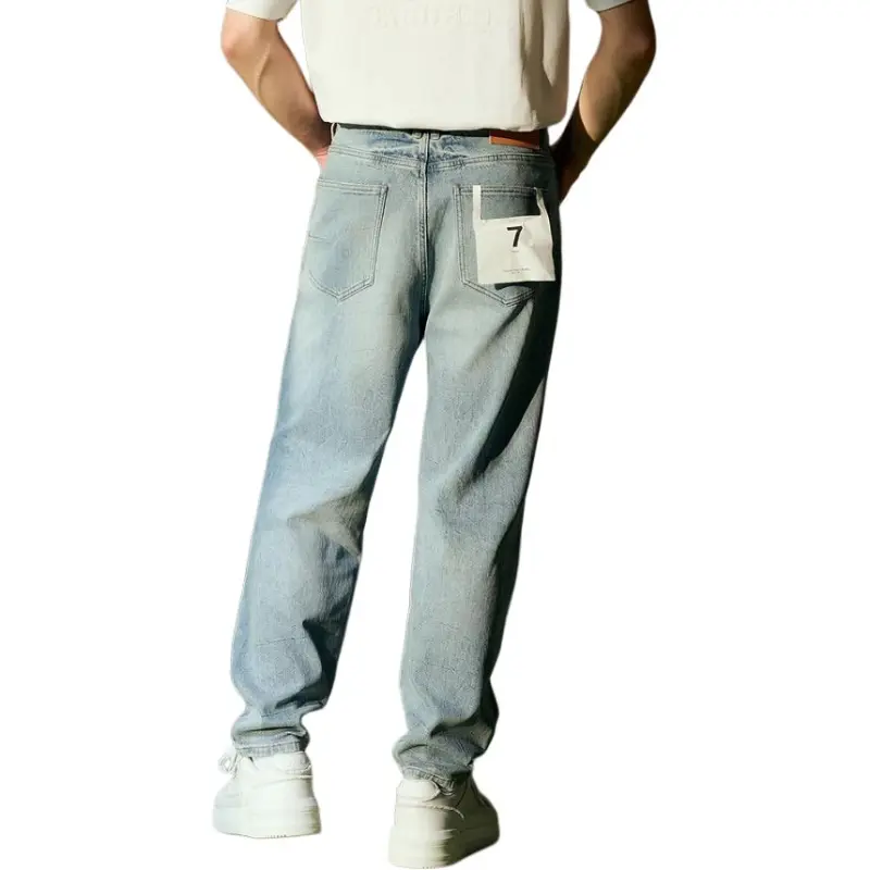 PEACEBIRD MEN Jeans Men Denim Light Blue 1-5