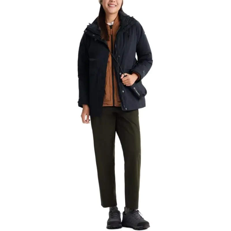 Columbia Thermal Rainproof Windbreaker Jacket Women's Black-1