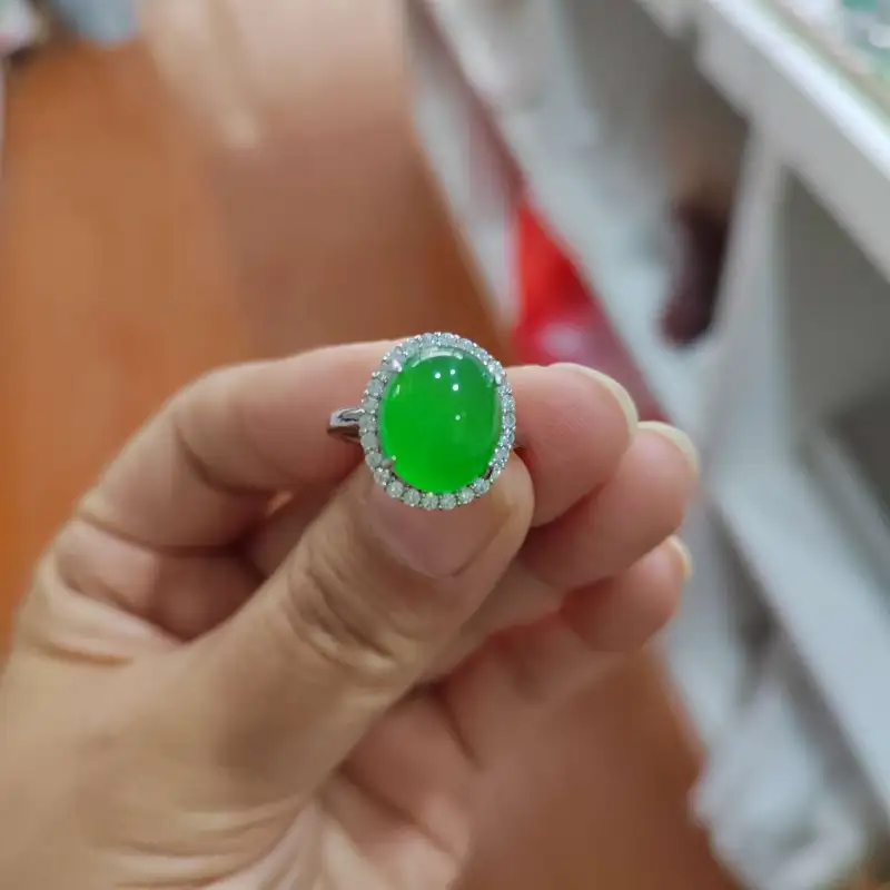Gifts Chalcedony Jade Rings Unisex-11