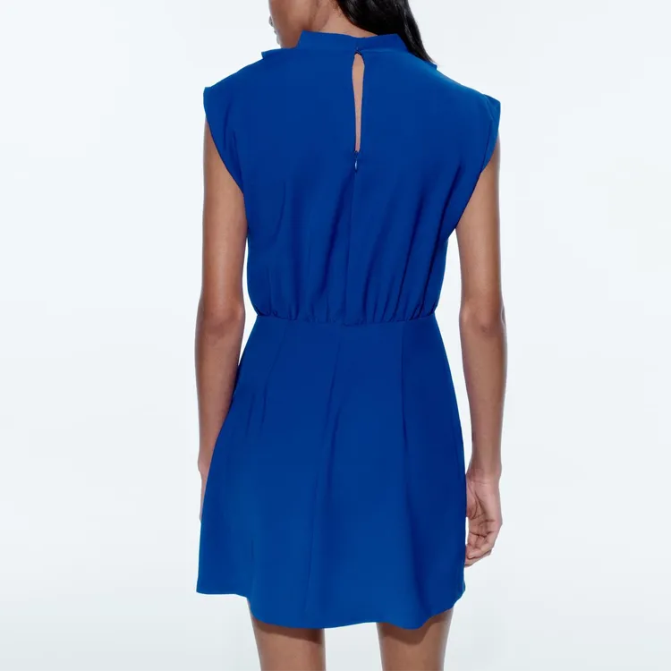 ZARA Sleeveless Dress Women's Dark Blue-2