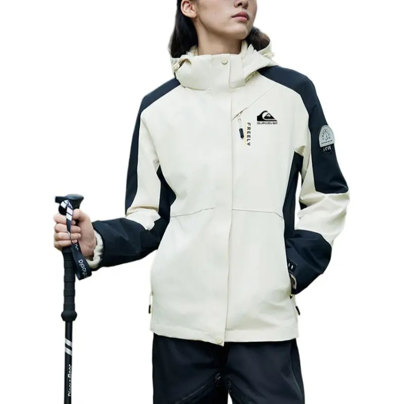 Quiksilver Water Resistant Windproof And Rainproof Windbreaker Jacket Unisex-3