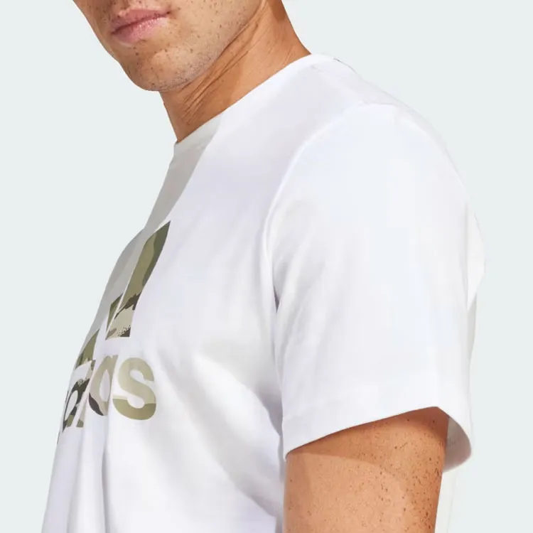 Adidas Camo Badge Of Sport Graphic T Shirt T Shirt Men's White-5