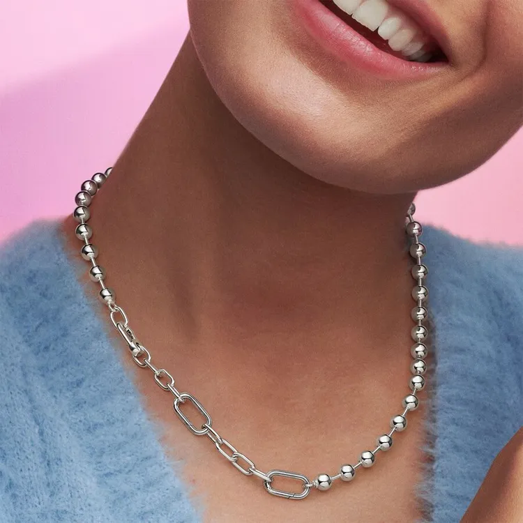 Pandora ME 925 Sterling Silver Necklaces Women's Silver-2