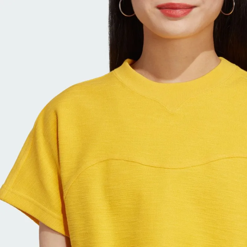 Adidas Crop Tops Women's Yellow-4