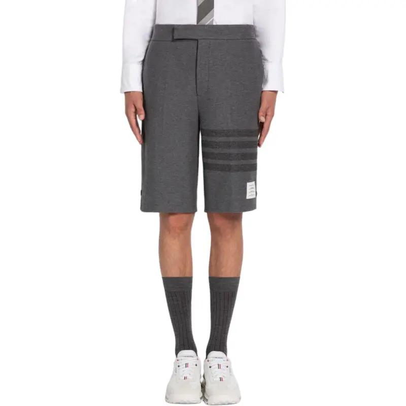 THOM BROWNE 4 Bar Striped Bermuda Shorts-4