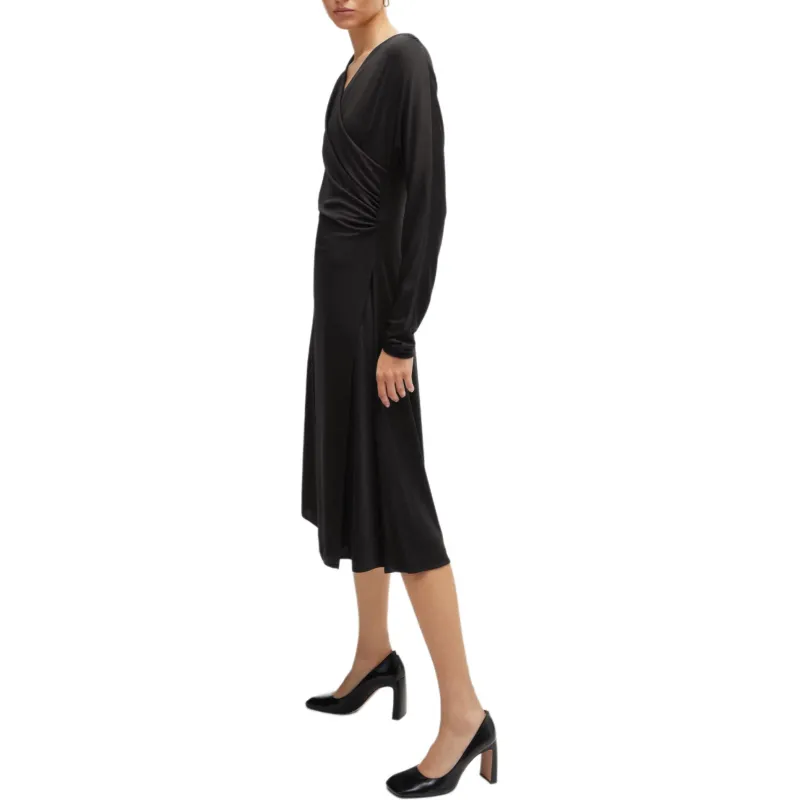 HUGO BOSS Long Sleeved Dresses Women's Black-3