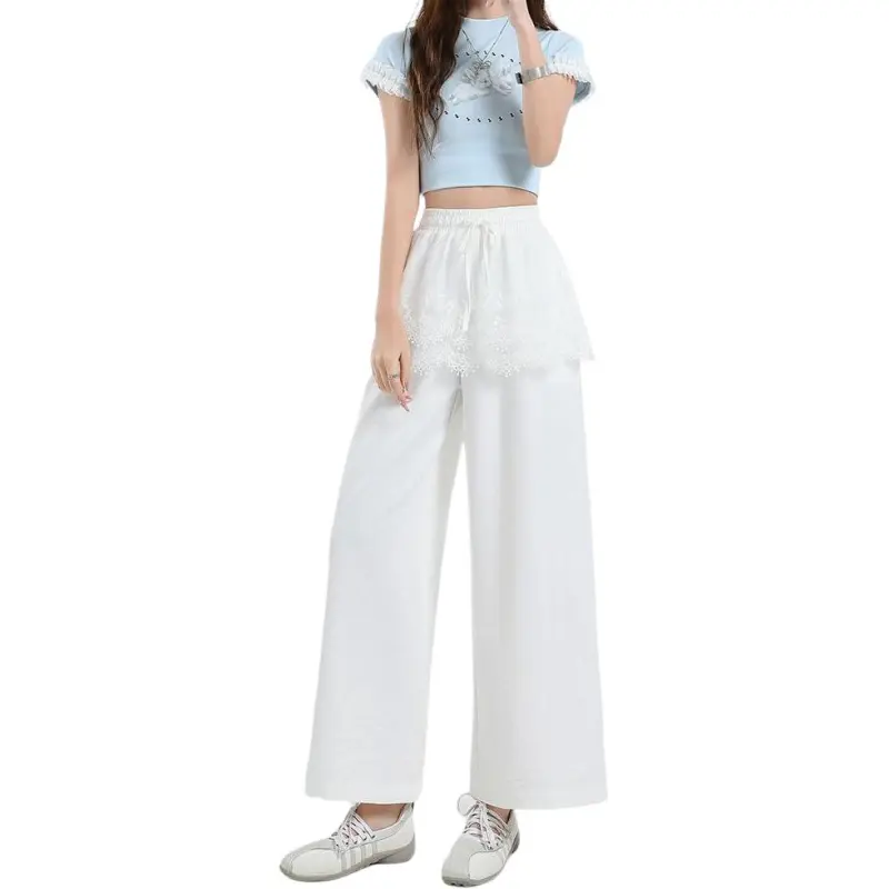 Concubine Zhu Casual Pants Women's White-5