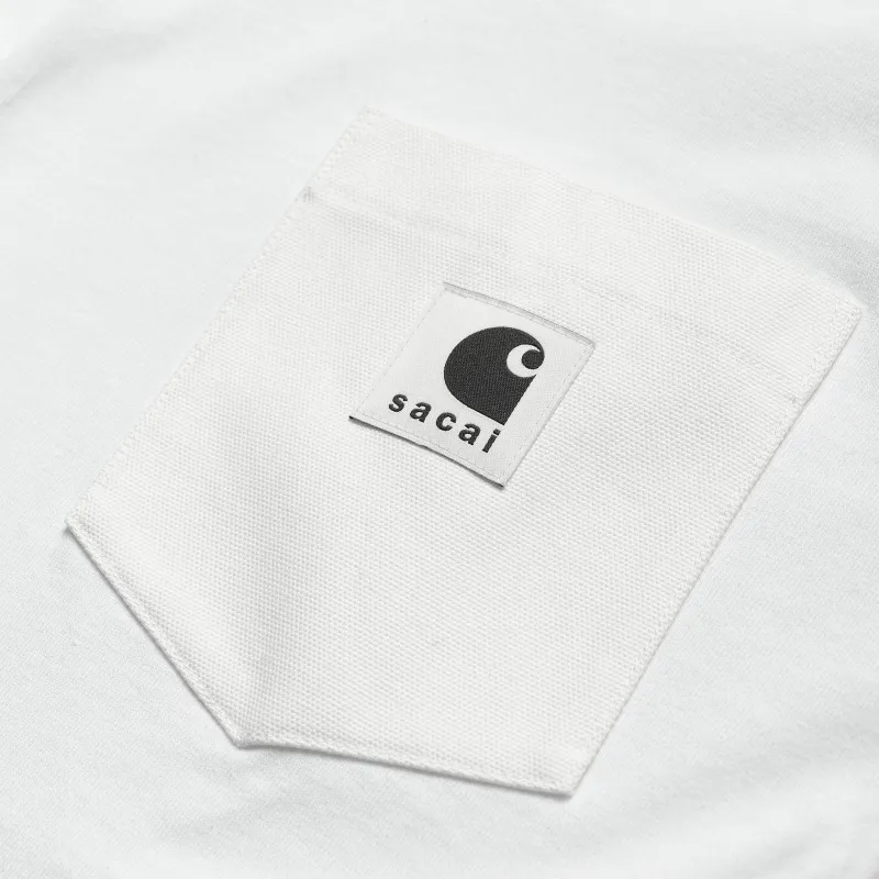 Carhartt Wip X Sacai Carhartt WIP Co branded SS24 T Shirts Unisex White-2