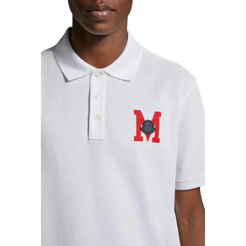 Moncler Logo Embroidered Short Sleeved Polo Shirt-5
