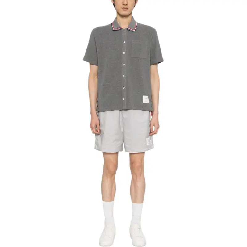 THOM BROWNE Logo appliqué Track Shorts-4