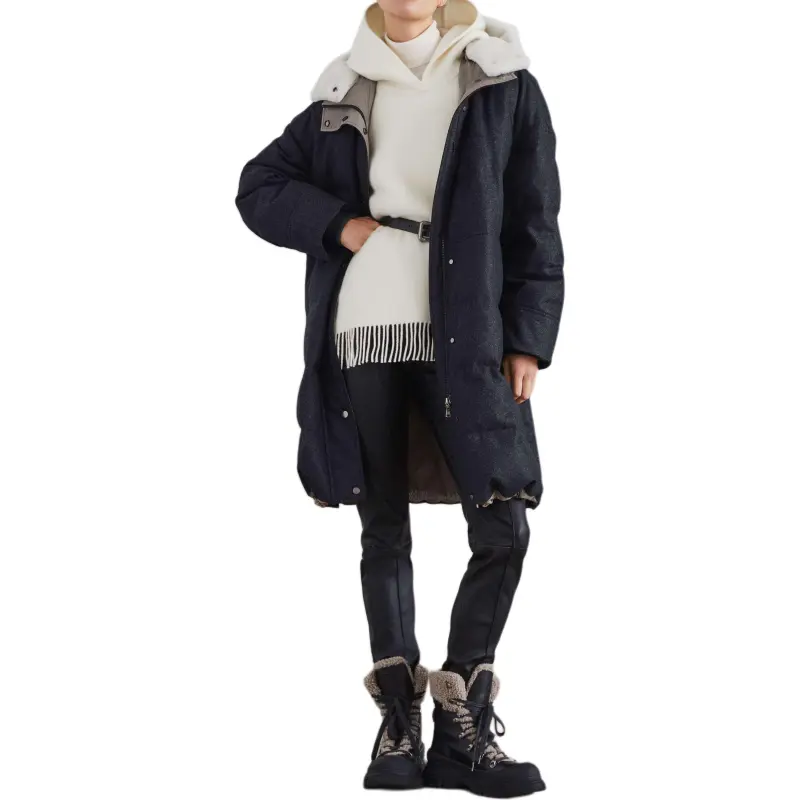Brunello Cucinelli Hooded Fringed Poncho-4