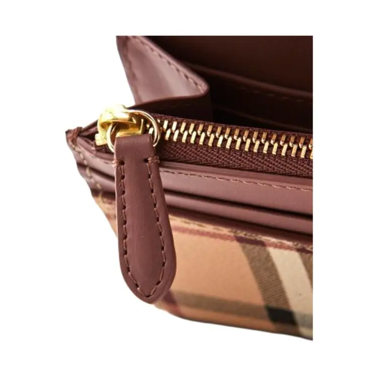 Burberry PVC And Smooth Calfskin Wallet Men's Beige-4