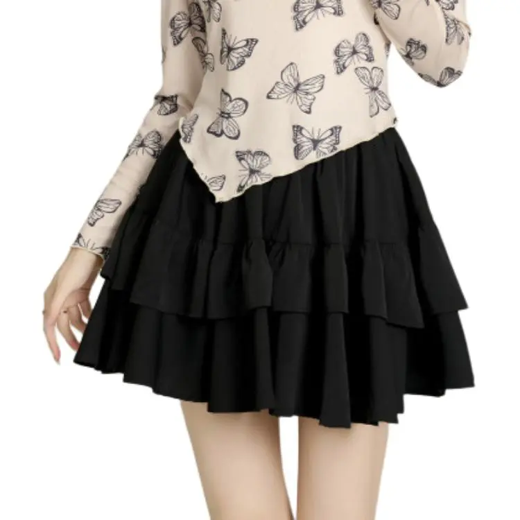 Beautiful Wardrobe Casual Short Skirts Women's Black-5