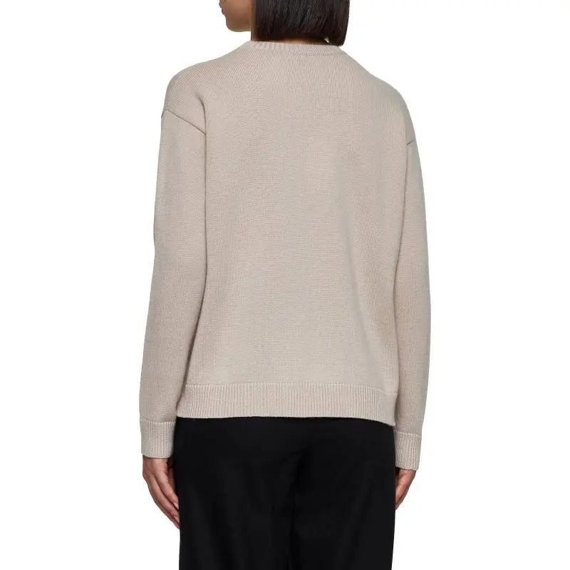 'S MAX MARA Logo Embellished Crewneck Jumper-3