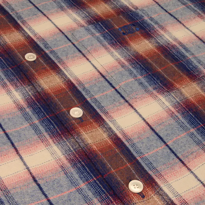 CELINE Check Pattern Viscose Shirt-3