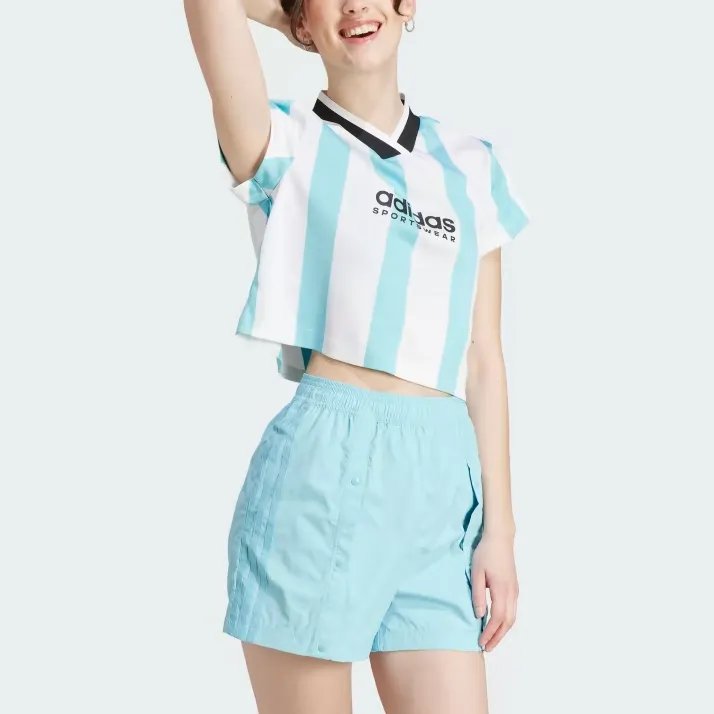 Adidas Free Shipping With AdiClub Tiro Colorblock Crop Tee-1