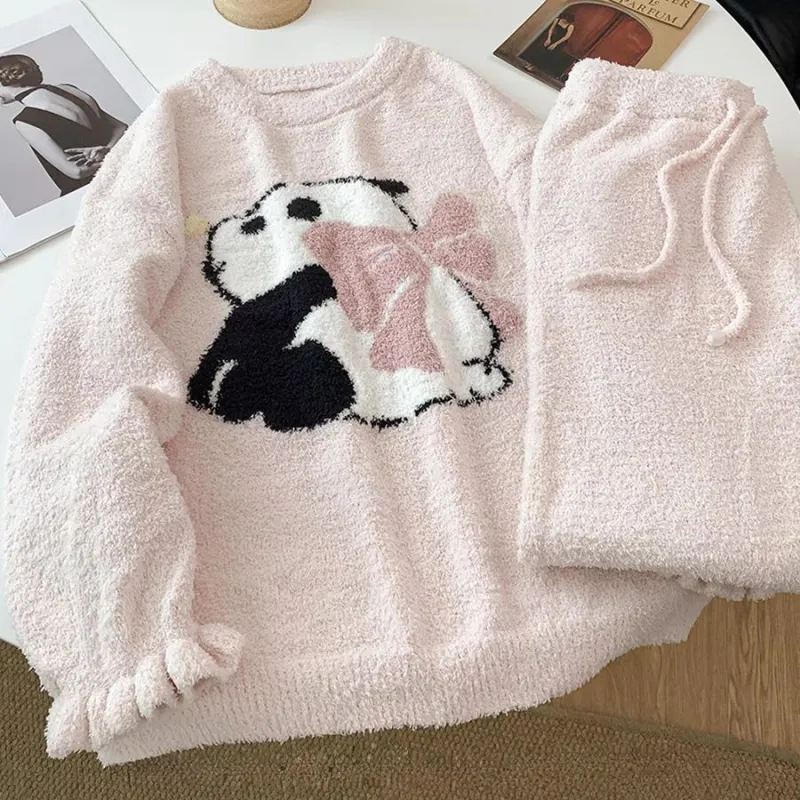 WANANNI Pajama Set Women's Cream Pink-3