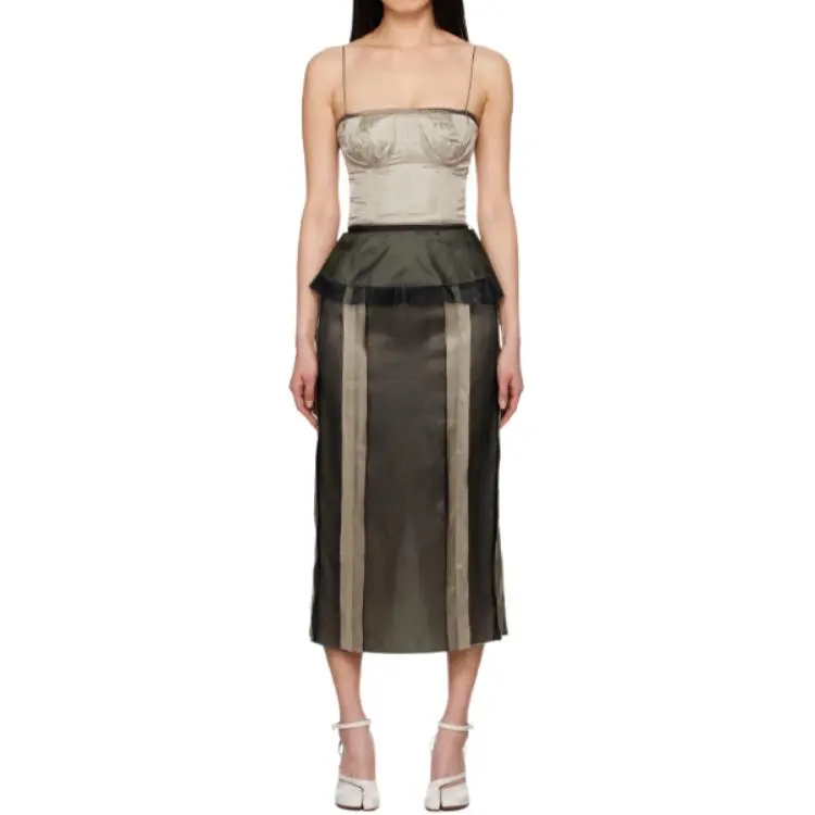 Maison Margiela Peplum Waist Midi Dress-2
