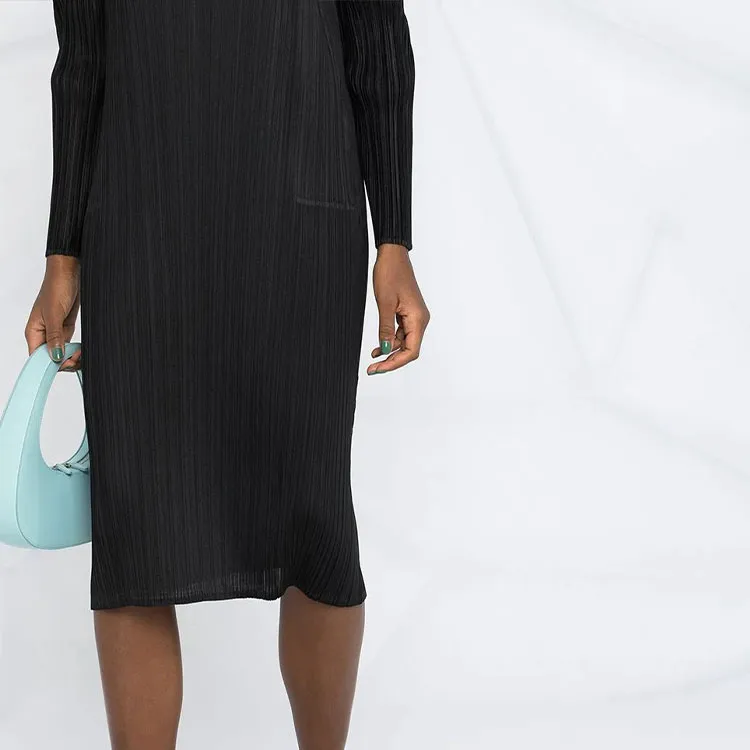PLEATS PLEASE ISSEY MIYAKE Long-Sleeved Dresses Women's Black-4