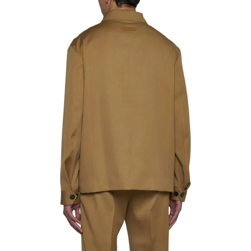 Lanvin Appliqué Logo Wool Jacket-3