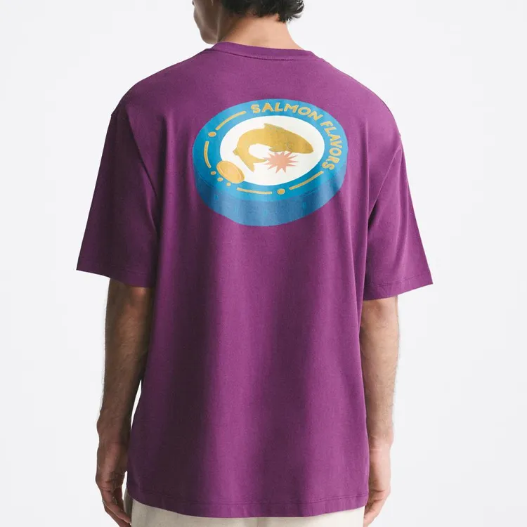 ZARA T-Shirts Men Purple-3