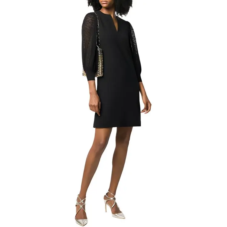 Givenchy Lace Sleeves Shift Dress-2