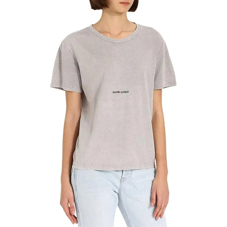 SAINT LAURENT T Shirt Women's Gray-2