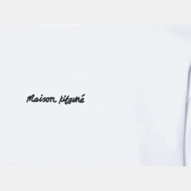 Maison Kitsune Line Handwriting Oversized T Shirt-5