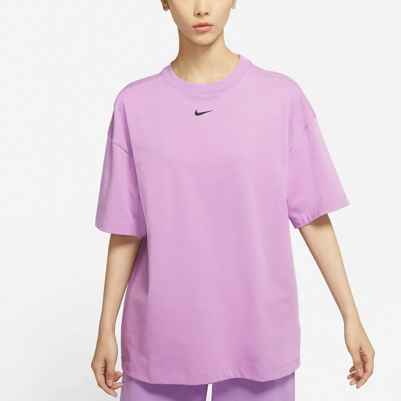 Nike Sportswear Essentials Series Drop Shoulder Sleeve T Shirt Women's Purple-1