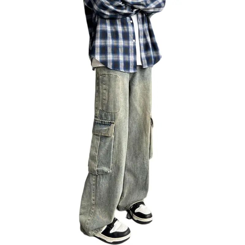 QOTRIOCK Jeans Men Blue-1