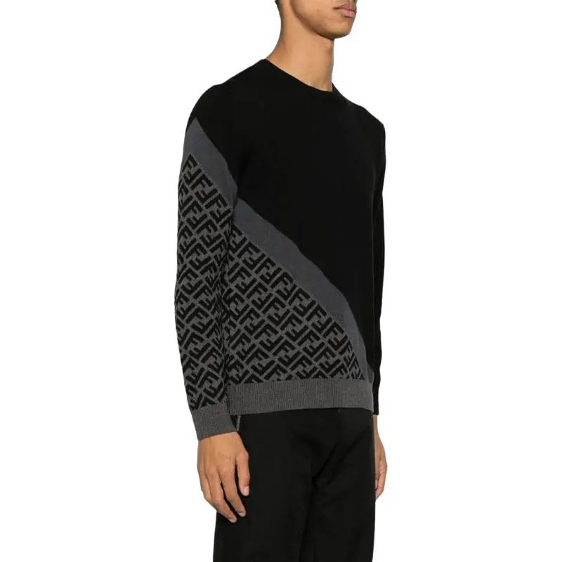 FENDI Ff Jacquard Crewneck Jumper-4