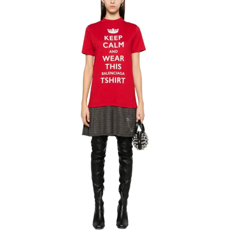 Balenciaga Keep Calm T Shirt Dress-2