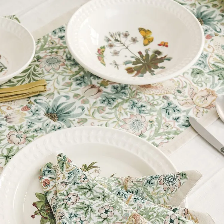 Portmeirion Cotton Tablecloth, Napkin Holders, Table Flags, And Table Runners-4