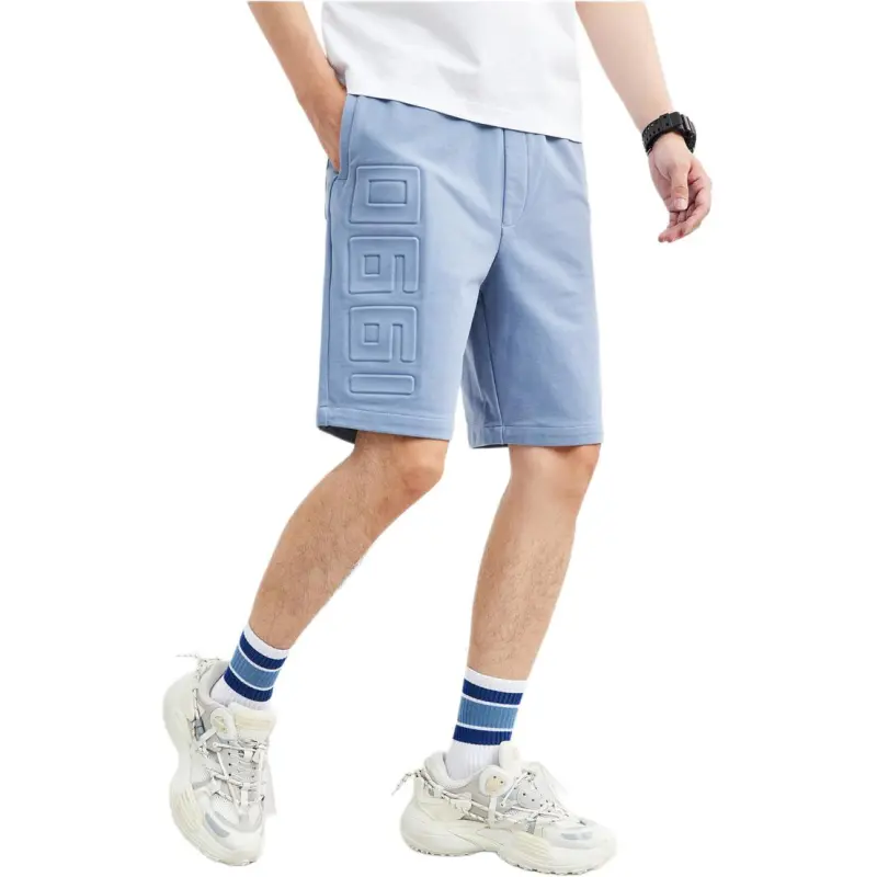 SEPTWOLVES Casual Shorts Men Gray Blue-5