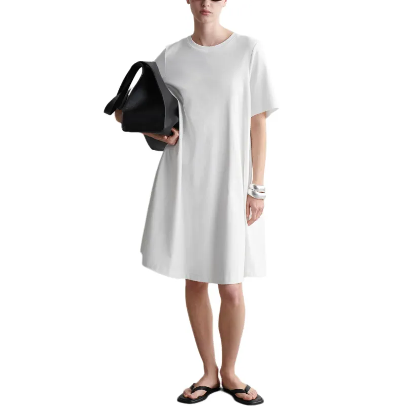 COS Short Sleeved Dress Women's White-2
