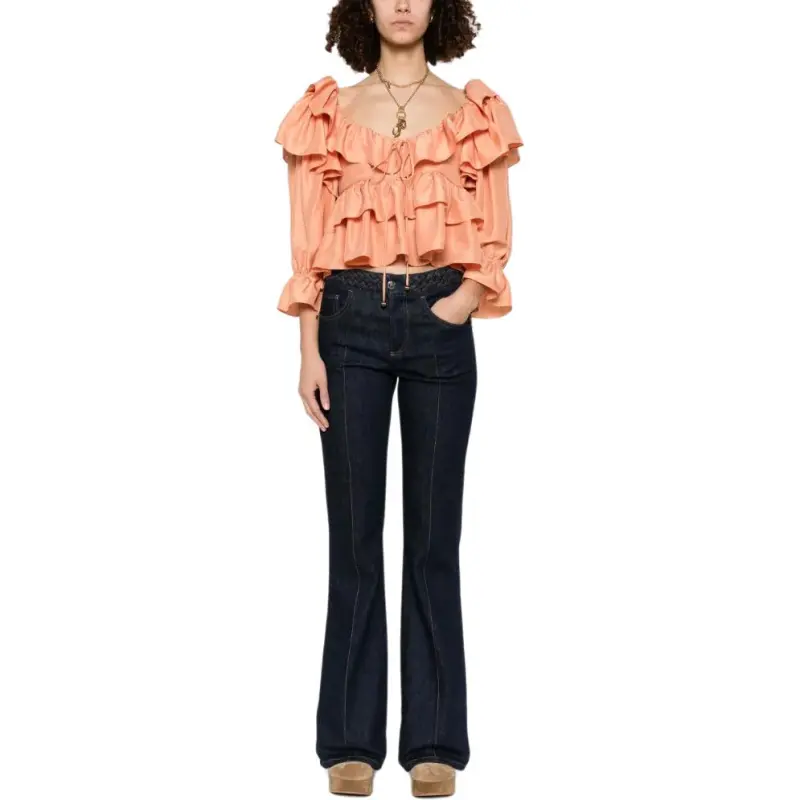 Chloé Ruffled Cropped Top-1