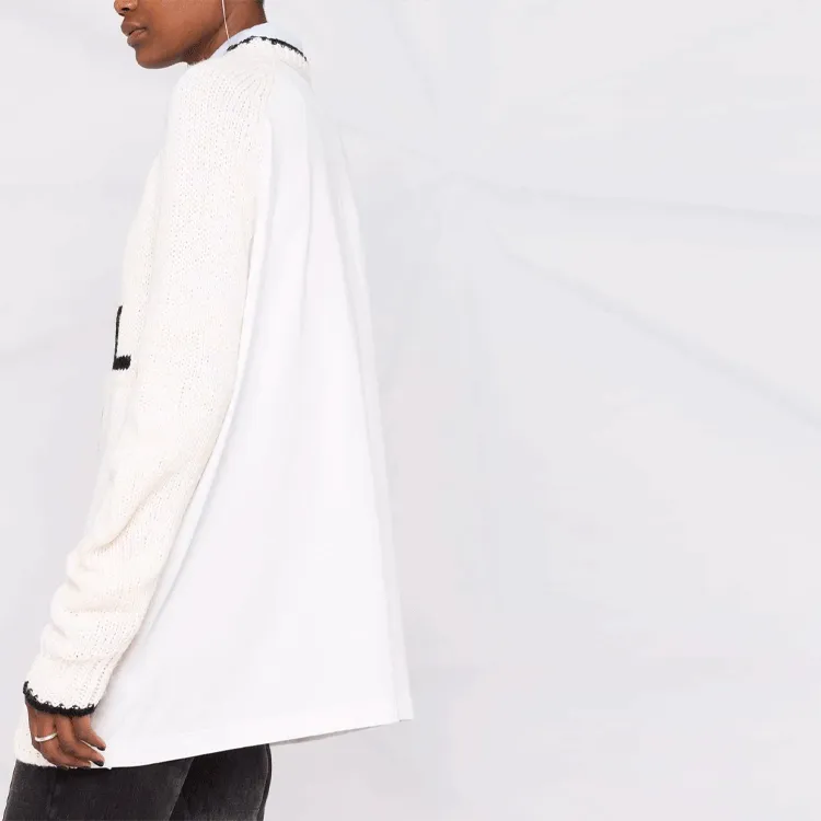 MM6 Maison Margiela SS22 Loose Fit Sweater Women's White-4