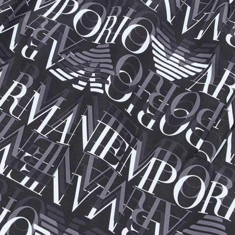 EMPORIO ARMANI Logo print Swim Shorts-1