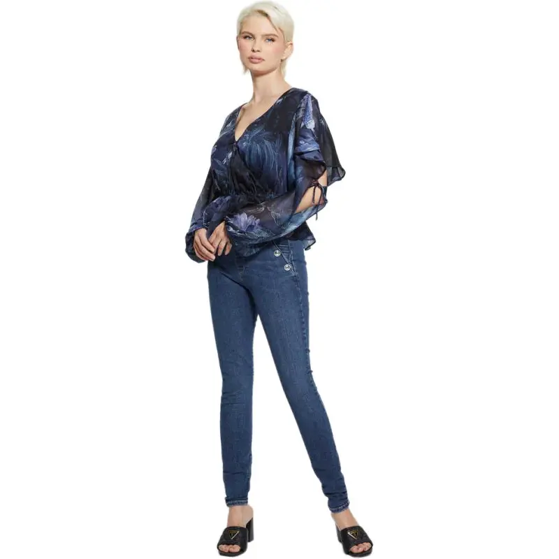 GUESS Chiffon Shirts Women's Dark Blue-1