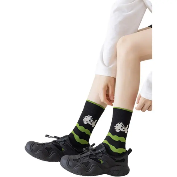 COTTON CHEESE Mid Calf Socks Unisex 5 Pack-4