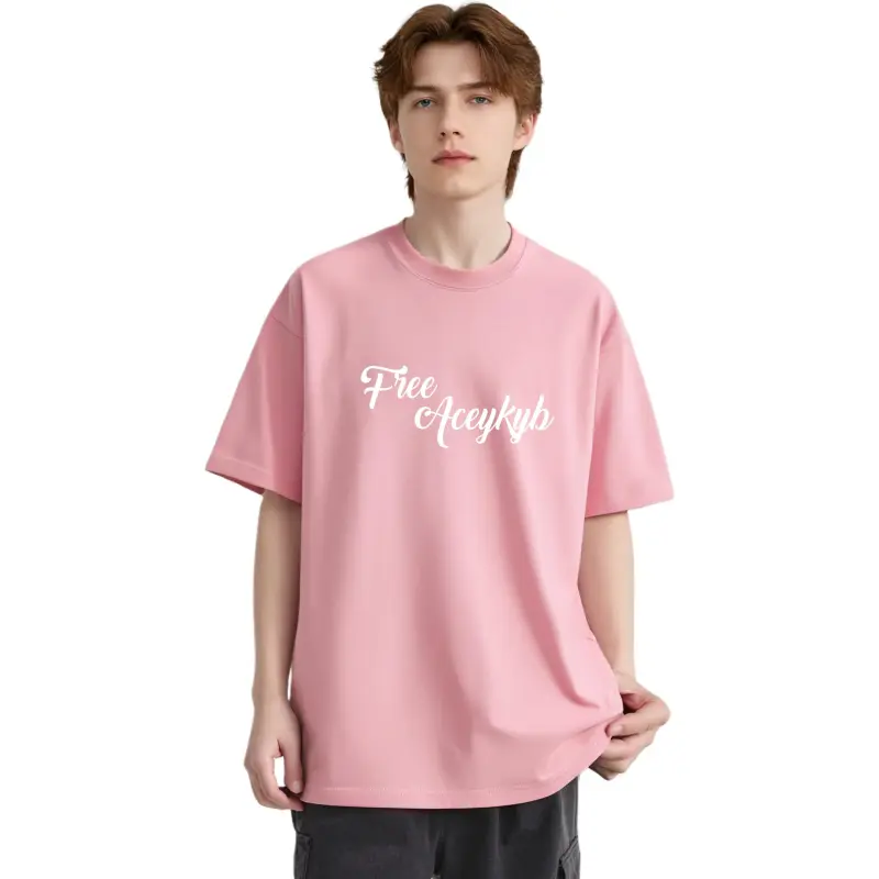 YK&YB T Shirts Unisex Light Pink-4