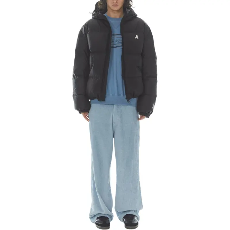Rest&Recreation FW24 2WAY HOOD DOWN JACKET Down Jacket Unisex Black-4