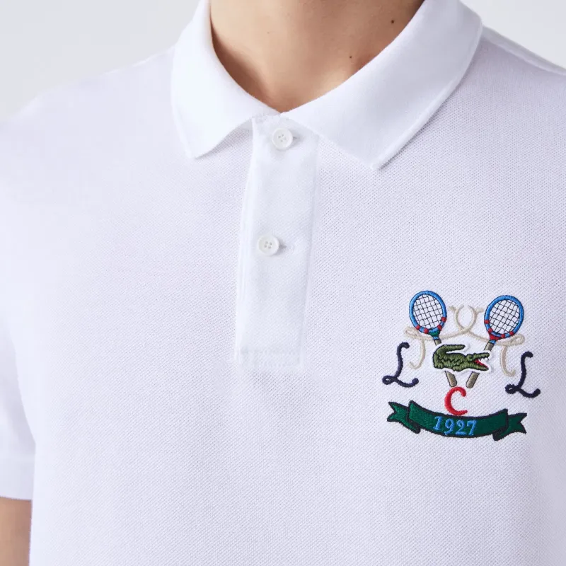 LACOSTE Polo Shirts Men White-4