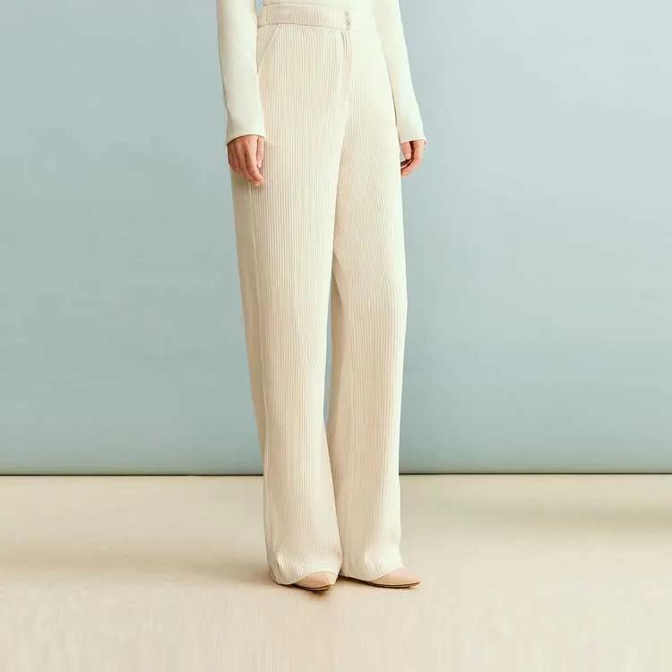 Yiner Casual Pants Women's Cream White-1