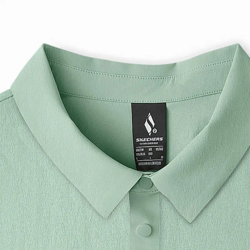 Skechers SKECHLUXE SS25 Polo Shirt Men's Iceberg Green-2